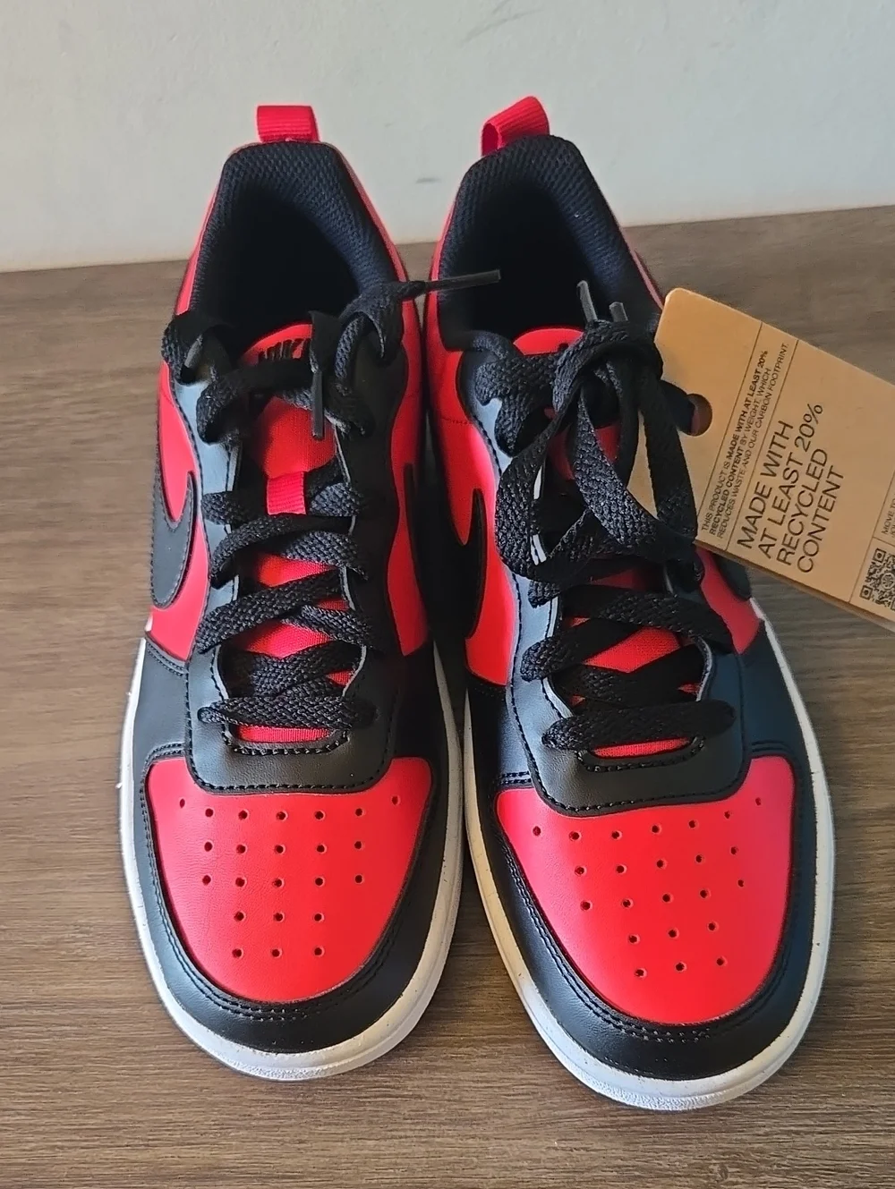 NWT Nike Borough Low-Top Sneakers in Red and Black
